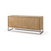 Modus One Modern Coastal Metal Base Sideboard in White Oak and Brushed Stainless Steel Image 2