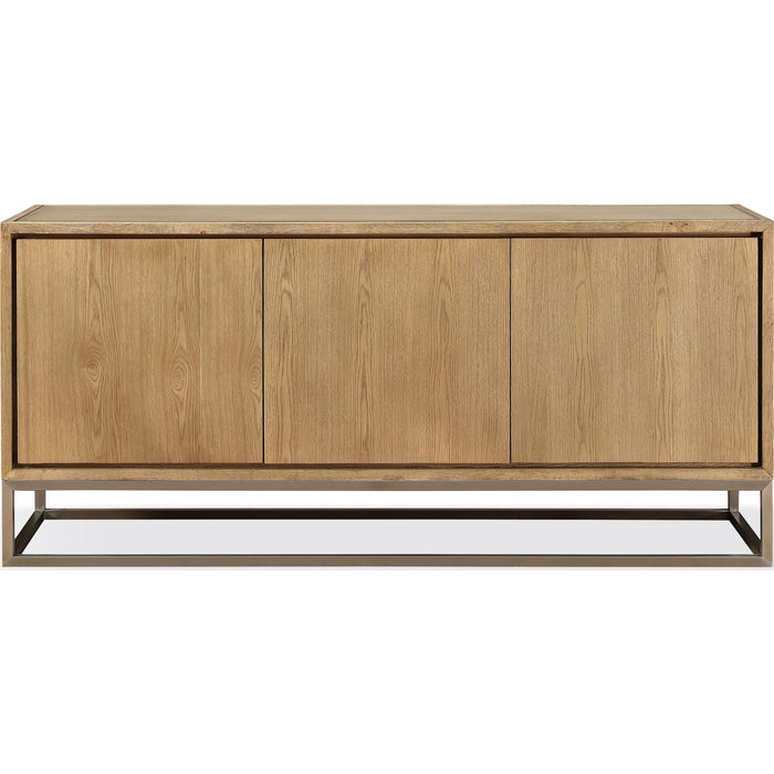 Modus Furniture One Modern Coastal Metal Base Sideboard in White Oak and Brushed Stainless Steel 655450404580 JVLH78G Image 3