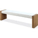 Modus Furniture One Modern Coastal Slab Leg Upholstered Dining Bench in White Oak and White Pearl 655450404566 JVLH71P Image 2