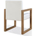 Modus Furniture One Modern Coastal Sled Leg Upholstered Dining Arm Chair in White Pearl and Bisque 655450404535 JVLH64 Image 3