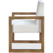 Modus Furniture One Modern Coastal Sled Leg Upholstered Dining Arm Chair in White Pearl and Bisque 655450404535 JVLH64 Image 4