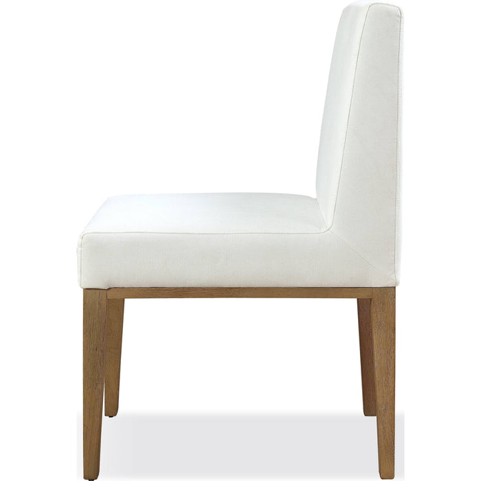 Modus Furniture One Modern Coastal Upholstered Dining Side Chair in White Pearl and Bisque 655450404511 JVLH63 Image 1