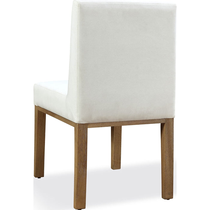 Modus Furniture One Modern Coastal Upholstered Dining Side Chair in White Pearl and Bisque 655450404511 JVLH63 Image 2