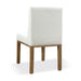 Modus One Modern Coastal Upholstered Dining Side Chair in White Pearl and BisqueImage 2