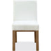 Modus Furniture One Modern Coastal Upholstered Dining Side Chair in White Pearl and Bisque 655450404511 JVLH63 Image 3