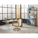 Modus Furniture One Modern Coastal Writing Desk in White Oak and Glass 655450404603 JVLH11 Image 4