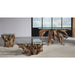 Modus Furniture One Solid Teak Root Glass Top Console Table 655450405280 JVHS23 Image 2
