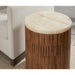 Modus Furniture One Stone Wood Tile Round End Table in Onyx and Solid Teak 655450405211 JVHS22F Image 1