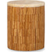 Modus Furniture One Stone Wood Tile Round End Table in Onyx and Solid Teak 655450405211 JVHS22F Image 5