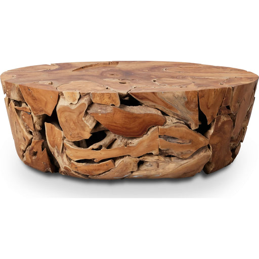 Modus Furniture One Teak Slice Solid Wood Coffee Table in Warm Teak 655450405310 JVHS21S Image 1