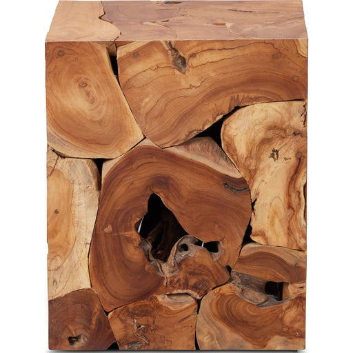 Modus Furniture One Teak Slice Square End Table in Warm Teak 655450405327 JVHS22S Image 1
