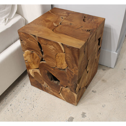 Modus Furniture One Teak Slice Square End Table in Warm Teak 655450405327 JVHS22S Main Image