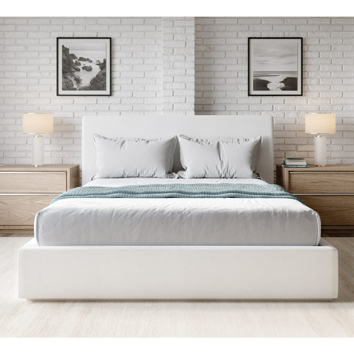 Modus One Upholstered Footboard Storage Bed in Pearl Main Image