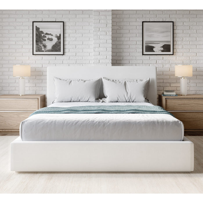 Modus One Upholstered Footboard Storage Bed in Pearl Main Image