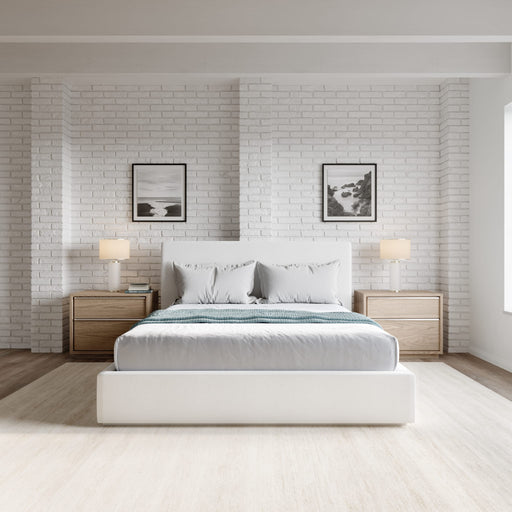 Modus Furniture One Upholstered Footboard Storage Bed in Pearl (2026)  JVHKM  Main Image