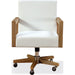 Modus Furniture One Wood Frame Home Office Chair in Solid Wood and White Canvas 655450404641 JVLH17 Image 2