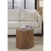 Modus Furniture One Wood Tile Round End Table in Solid Teak 655450405204 JVHS22E Main Image