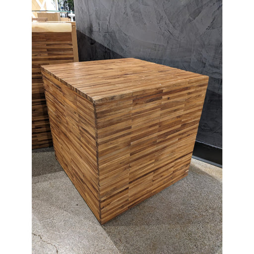 Modus One Wood Tile Square End Table in Solid Teak Main Image
