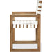Modus Furniture One Woven Leather and Solid Wood Dining Arm Chair in White and Bisque 655450404542 JVLH64A Image 3