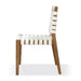 Modus One Woven Leather and Solid Wood Dining Side Chair in White and BisqueImage 2