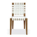 Modus One Woven Leather and Solid Wood Dining Side Chair in White and BisqueImage 3
