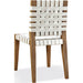 Modus Furniture One Woven Leather and Solid Wood Dining Side Chair in White and Bisque 655450404528 JVLH63W Image 4