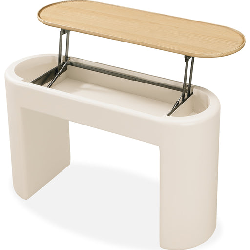 Modus Furniture Oskar Lift Top Console Table in Barley 655450483745 QVUG23 Image 2