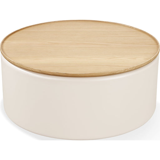 Modus Furniture Oskar Lift Top Round Coffee Table in Barley 655450447044 QVUG21 Image 1