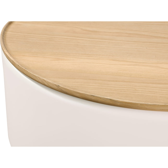 Modus Furniture Oskar Lift Top Round Coffee Table in Barley 655450447044 QVUG21 Image 3