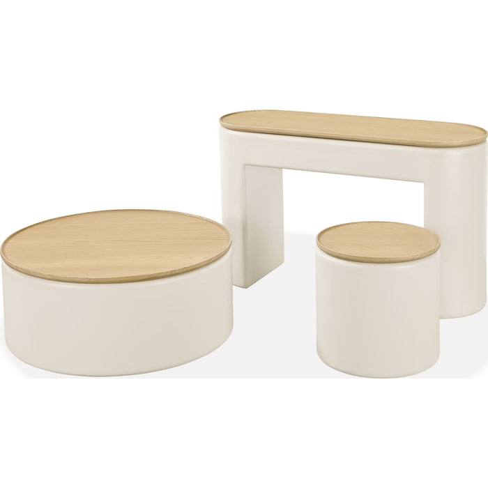 Modus Furniture Oskar Lift Top Round End Table in Barley 655450447051 QVUG22 Image 10