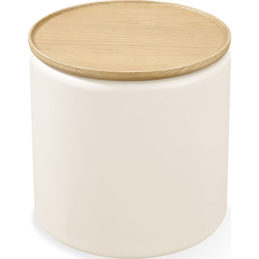 Modus Furniture Oskar Lift Top Round End Table in Barley 655450447051 QVUG22 Image 1