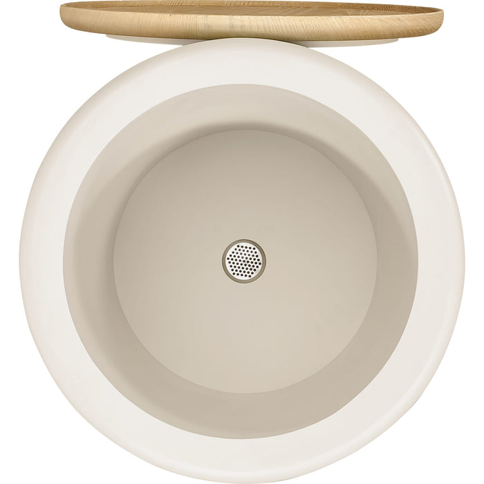 Modus Furniture Oskar Lift Top Round End Table in Barley 655450447051 QVUG22 Image 3