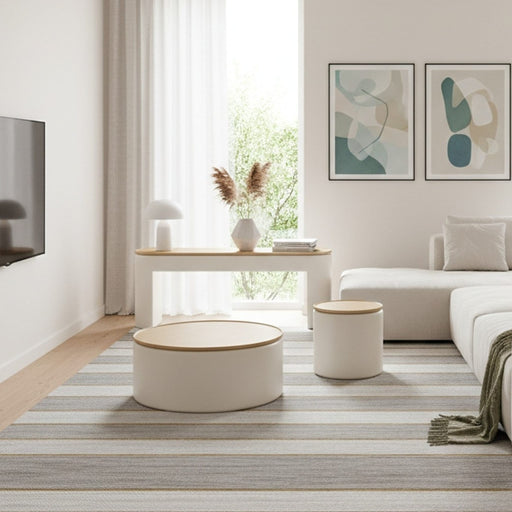 Modus Furniture Oskar Lift Top Round End Table in Barley 655450447051 QVUG22 Image 8