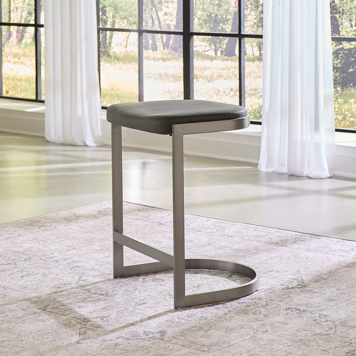 Modus Furniture Oxford Backless Counter Stool in Davy s Grey 655450344619 AZU570 Main Image