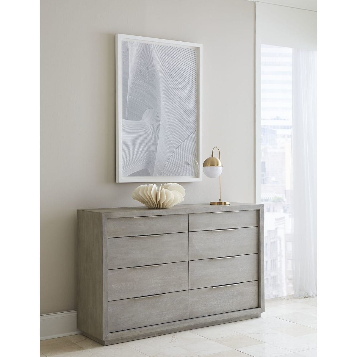 euphoria 08 modern dresser Oxford Eight-Drawer Dresser in Mineral (2024) — Modus Furniture