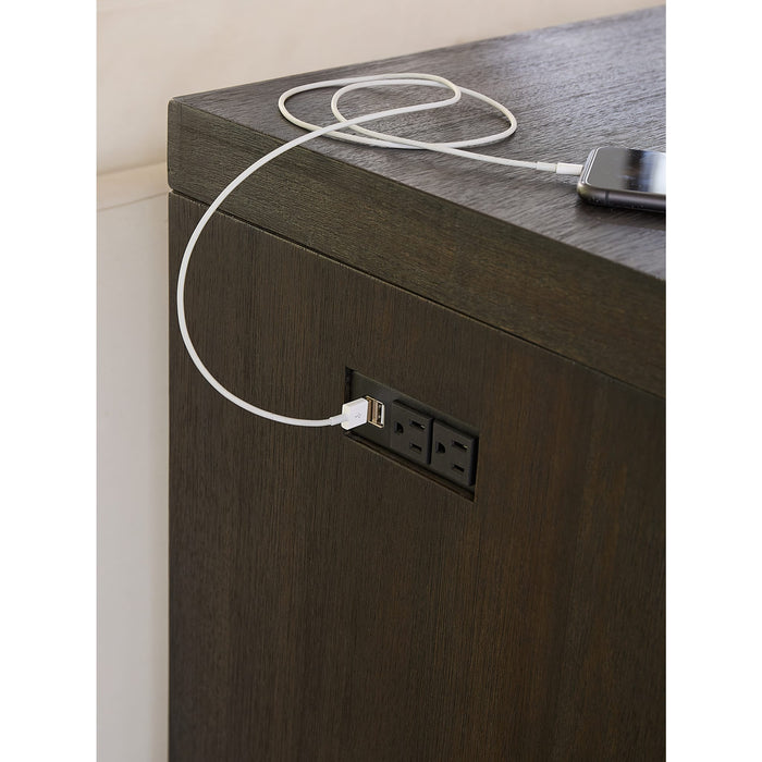 Modus Furniture Oxford Gathering Table with USBPower in Basalt Grey 655450344602 AZU567 Image 2