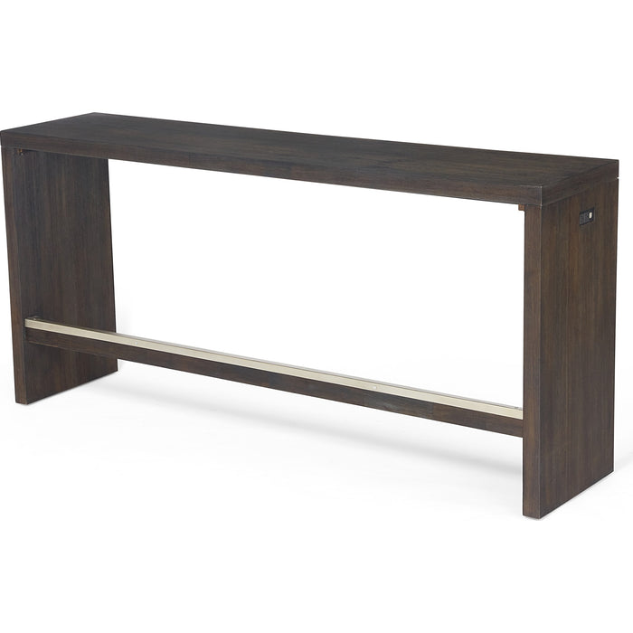 Modus Furniture Oxford Gathering Table with USBPower in Basalt Grey 655450344602 AZU567 Image 3