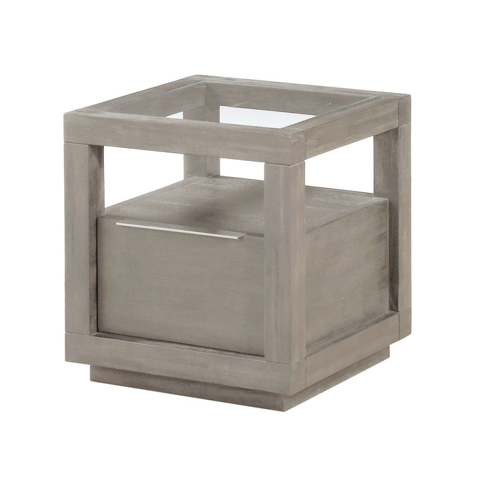 Modus Oxford One-Drawer End Table in Mineral Image 3