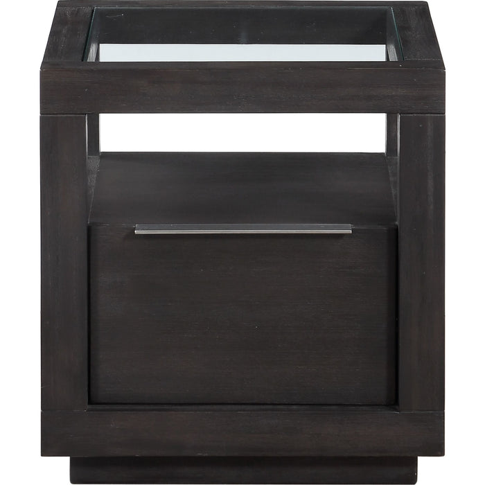 Modus Furniture Oxford One Drawer End Table in Basalt Grey 655450194405 AZU522 Image 3