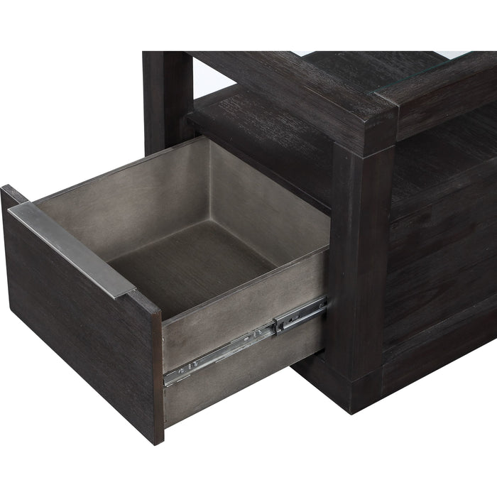 Modus Furniture Oxford One Drawer End Table in Basalt Grey 655450194405 AZU522 Image 4