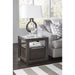 Modus Furniture Oxford One Drawer End Table in Basalt Grey 655450194405 AZU522 Main Image