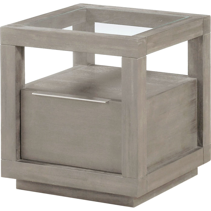 Modus Furniture Oxford One Drawer End Table in Mineral 655450334443 AZBX22 Image 3