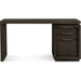 Modus Furniture Oxford Single Pedestal Desk in Basalt Grey 655450261244 AZU512 Image 4