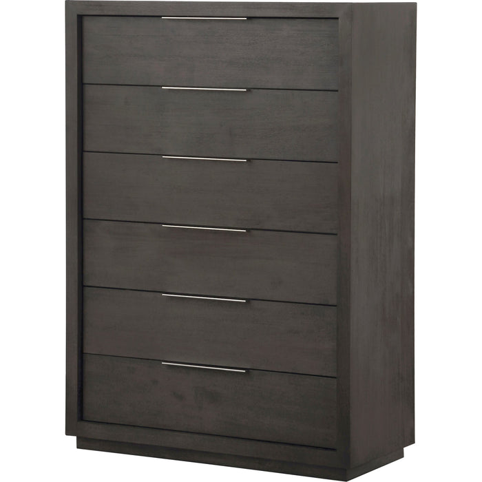 Modus Furniture Oxford Six Drawer Chest in Basalt Grey (2024) 655450432729 AZU584A Image 1