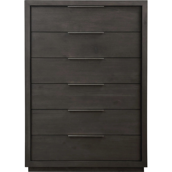 Modus Furniture Oxford Six Drawer Chest in Basalt Grey (2024) 655450432729 AZU584A Image 2