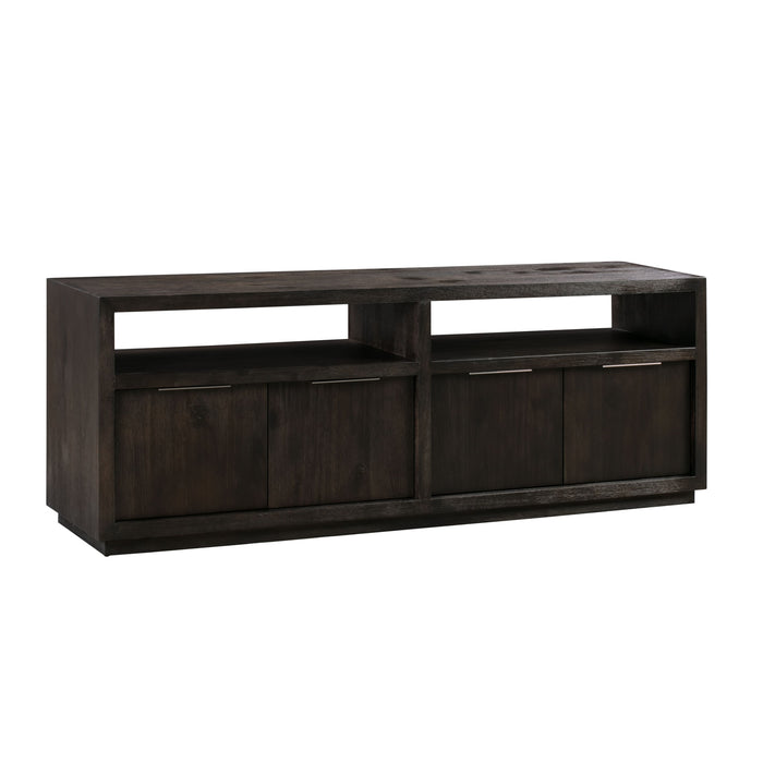 Modus Oxford Solid Wood 74 inch Media Console in Basalt Grey Image 3