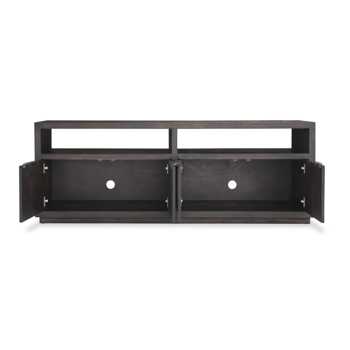 Modus Oxford Solid Wood 74 inch Media Console in Basalt Grey Image 5