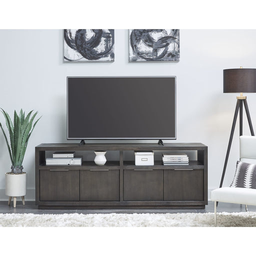 Modus Oxford Solid Wood 74 inch Media Console in Basalt Grey Main Image
