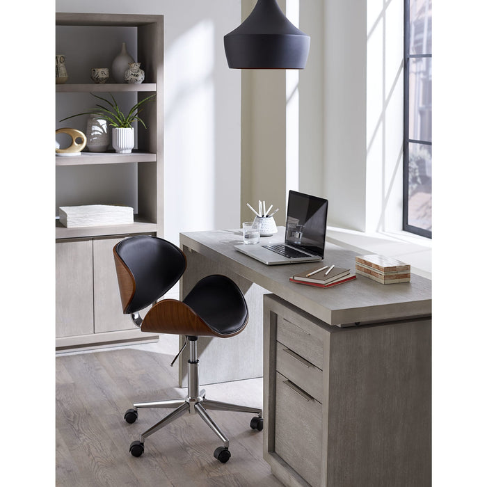 Modus Oxford Three-Drawer Single Pedestal Desk in MineralImage 2