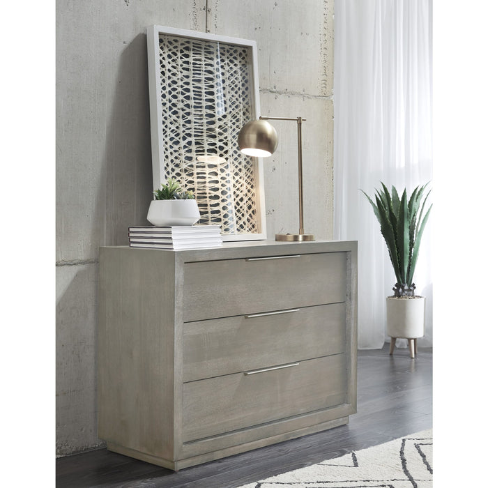 Modus Furniture Oxford Three Drawer Nightstand in Mineral (2024) 655450435256 AZBX84BA Main Image